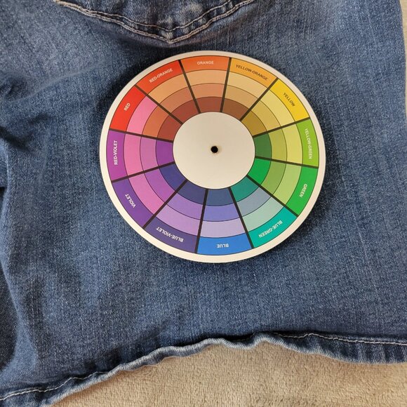 Democracy Womens Shorts 18W Plus Ab Technology Medium Blue Denim Comfy SHO19E - Picture 8 of 10